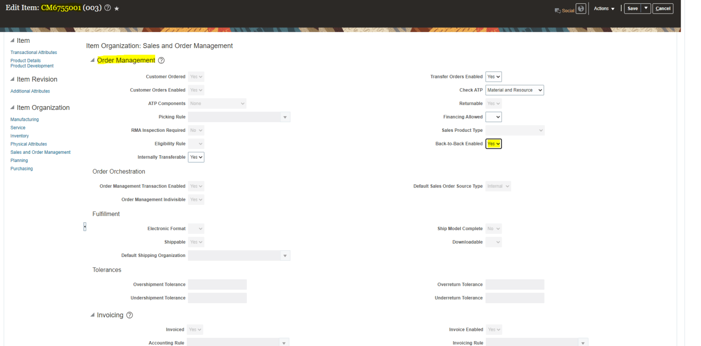 Oracle Fusion: Back to Back Fulfillment Flow in Order Management – My ...